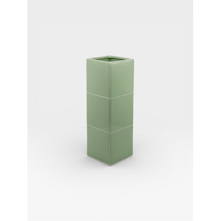 Vase TILE - vert & blanc