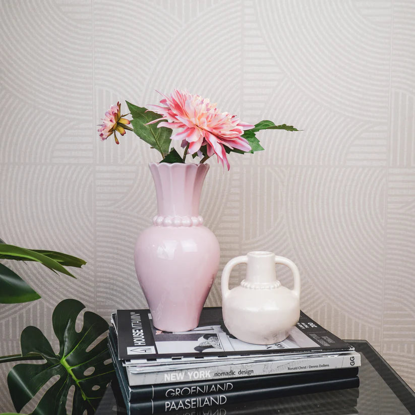 Vase cols perlés