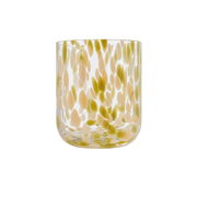 Verre en verre moucheté kaki et rose OPJET PARIS – vendu par lot de 2