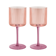 Set de é verres à vin roses, sur pied de REMEMBER