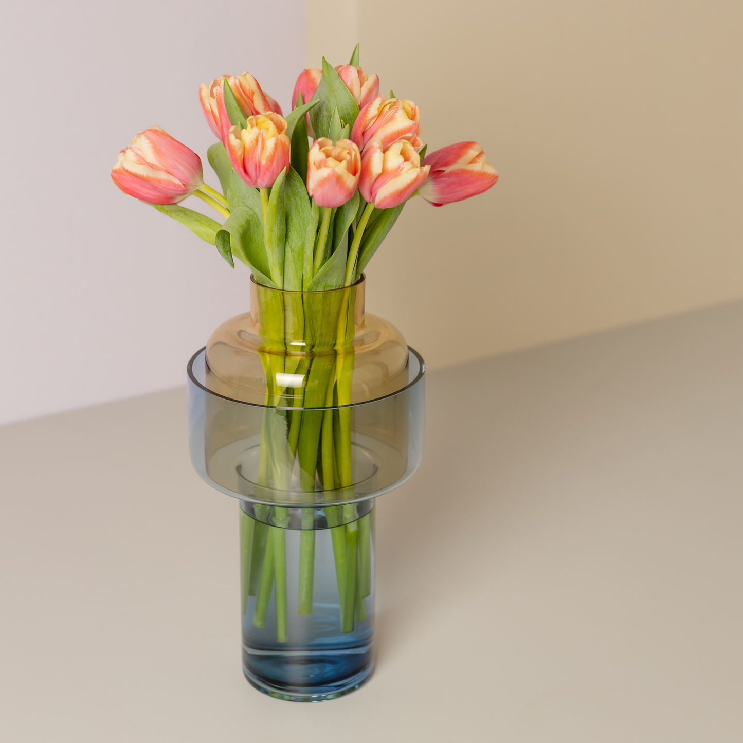 Vase AURA - bleu & ambre