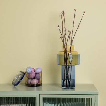 Vase AURA - bleu & ambre