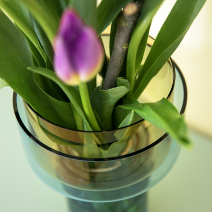 Vase AURA - bleu & ambre