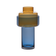 Vase AURA - bleu & ambre