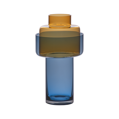 Vase AURA - bleu & ambre