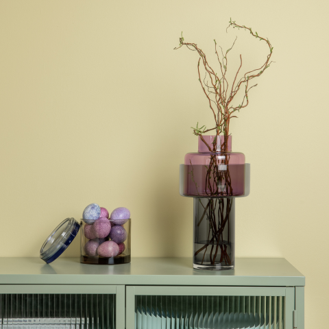 Vase AURA - violet & noir