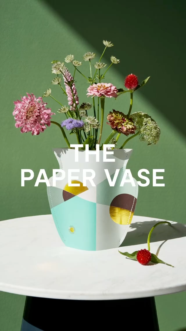 Mini Vase décoratif en papier VAGUE RIVIERA